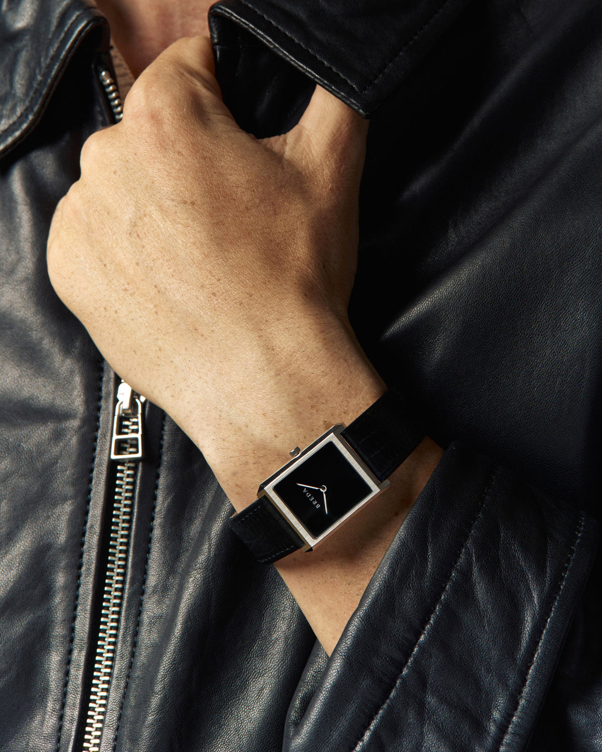 BREDA Virgil (Lizard Embossed) - Silver/Black/Midnight