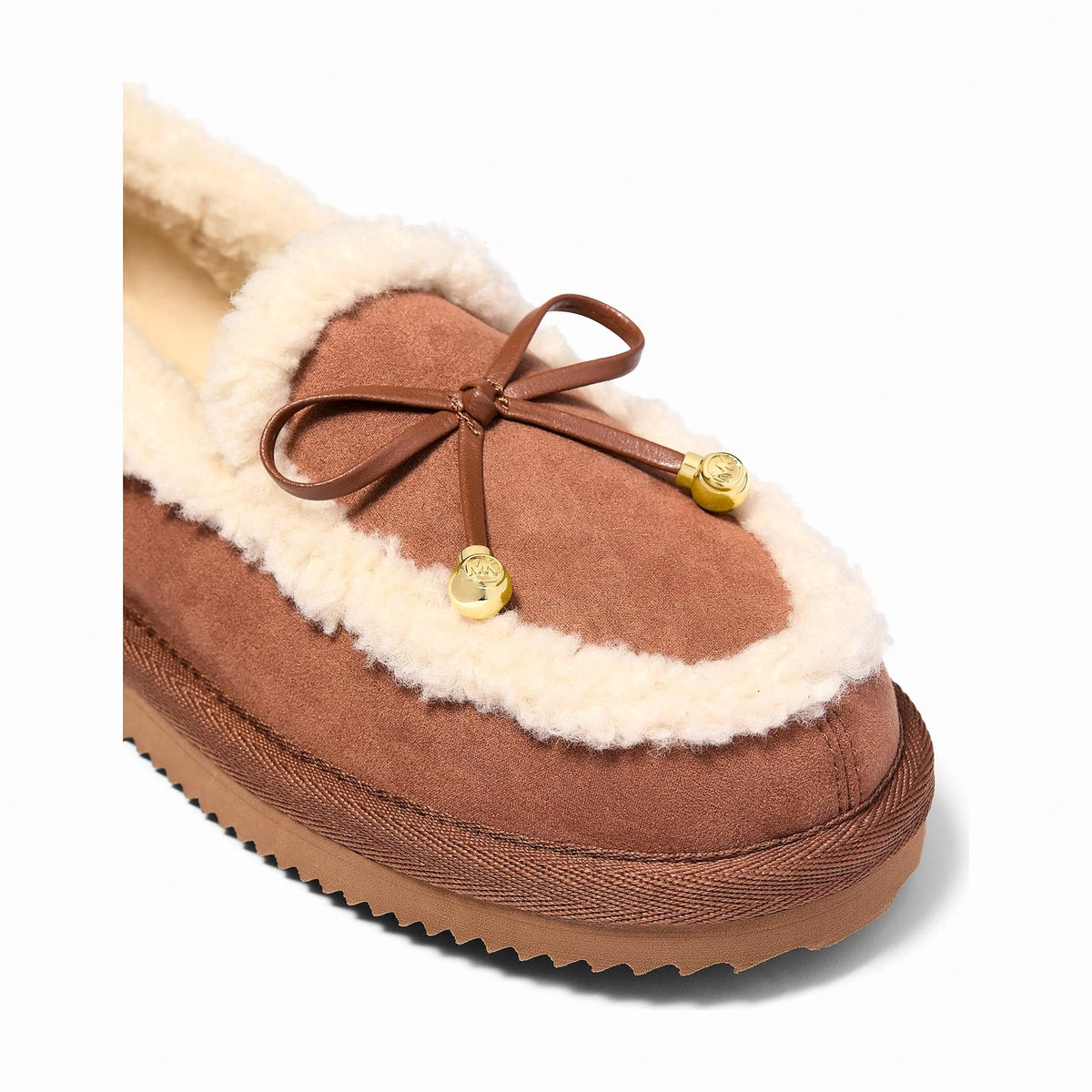 Michael Kors Jo Microsuede and Sherpa Moccasin - LUGGAGE