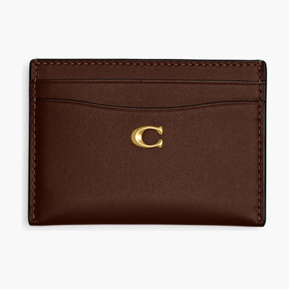 Coach Essential Card Case - Brass/Maple