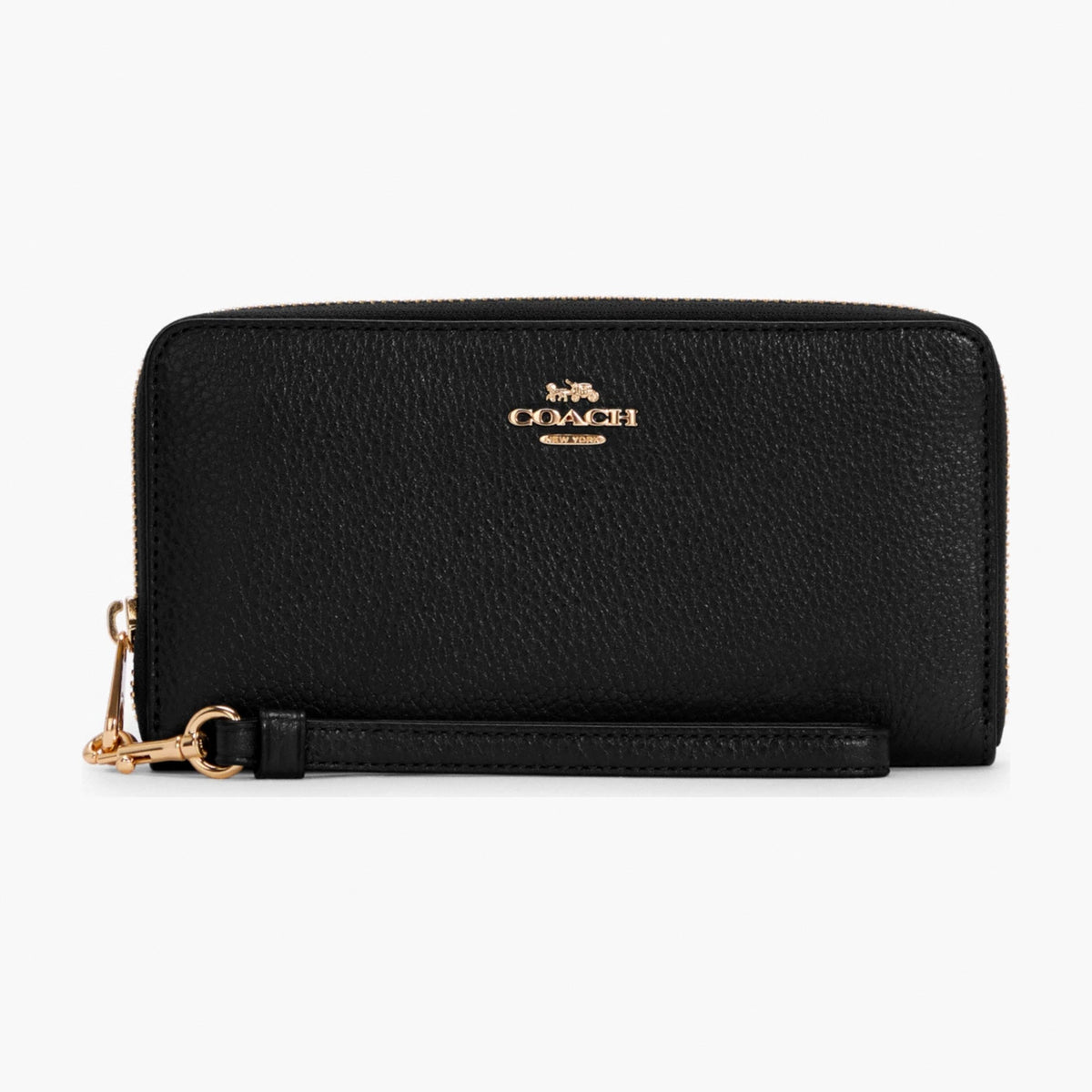 Coach Long Zip Around Wallet - Gold/Black