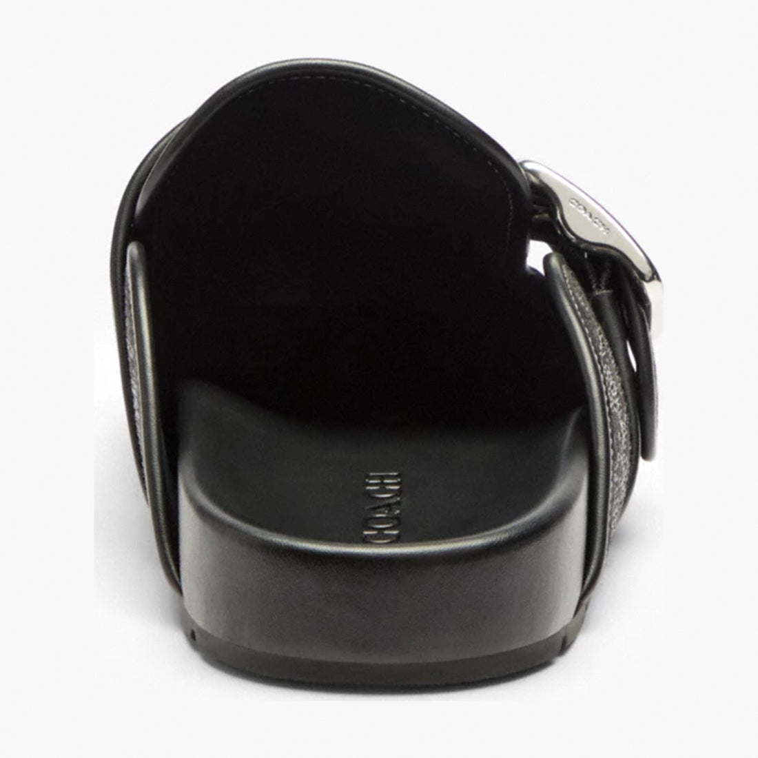 Coach Archival Buckle Clog With Crystal Signature - Black