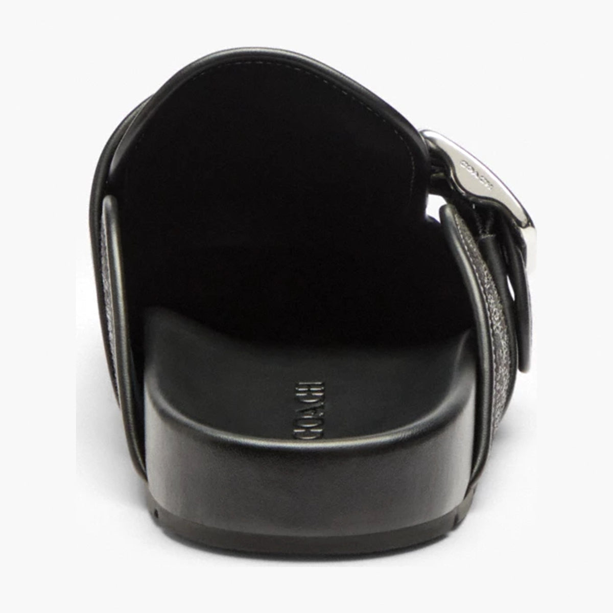 Coach Archival Buckle Clog With Crystal Signature - Black
