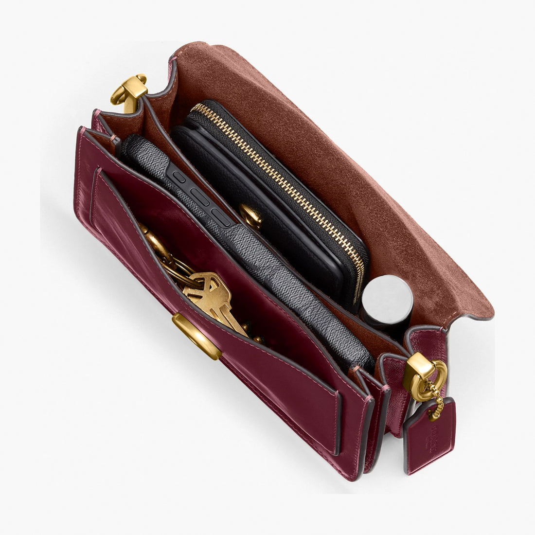 Coach Tabby Shoulder Bag 20 - Brass/Dark Cherry