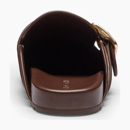 Coach Archival Buckle Clog In Signature Jacquard - Oak/Maple