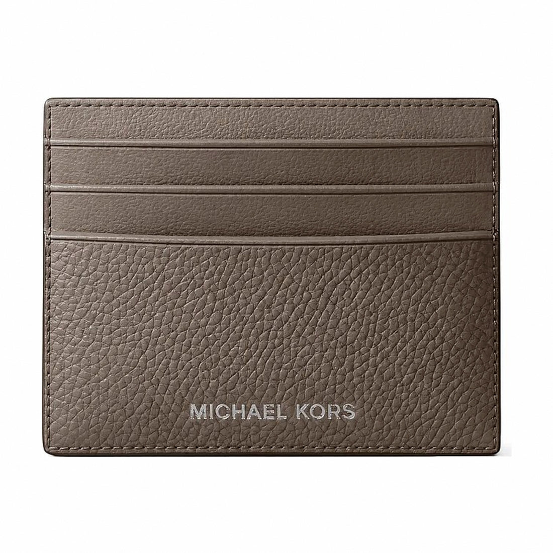 Michael Kors Cooper Pebbled Leather Card Case - MUSHROOM