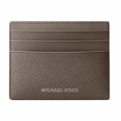 Michael Kors Cooper Pebbled Leather Card Case - MUSHROOM