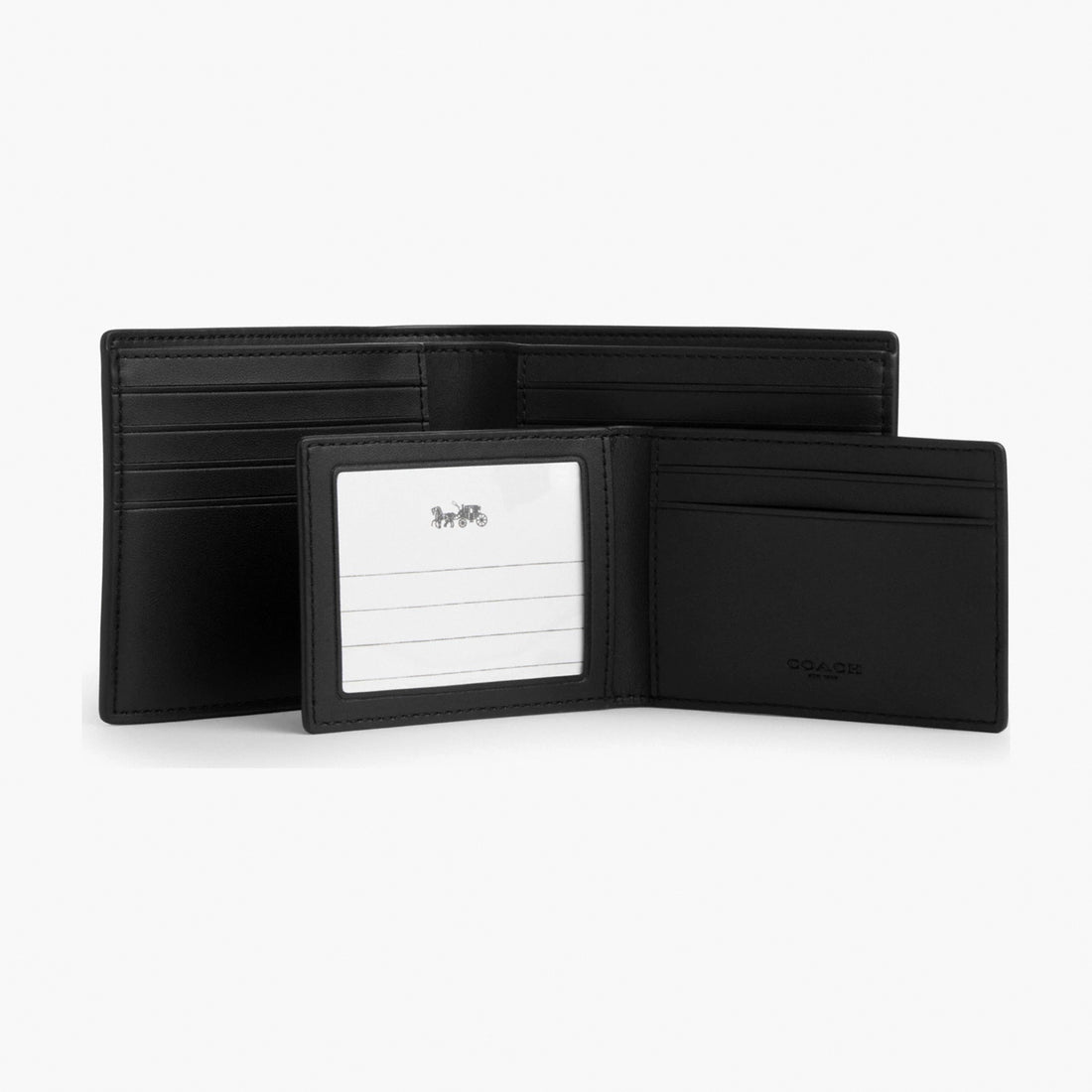Coach 3-In-1 Wallet In Signature Canvas With Patches - Silver/Walnut/Black