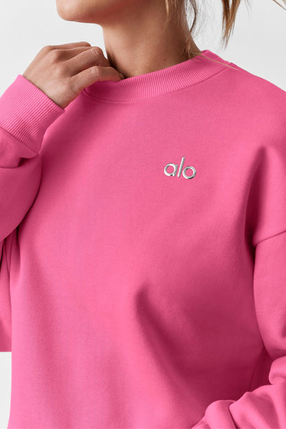 Alo Yoga Accolade Crew Neck Pullover - Paradise Pink