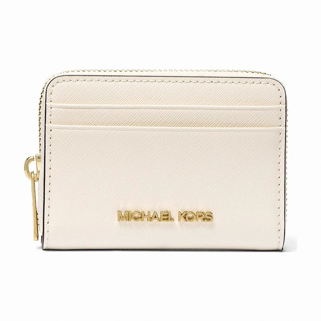 Michael Kors Jet Set Travel Medium Saffiano Leather Wallet - LT CREAM