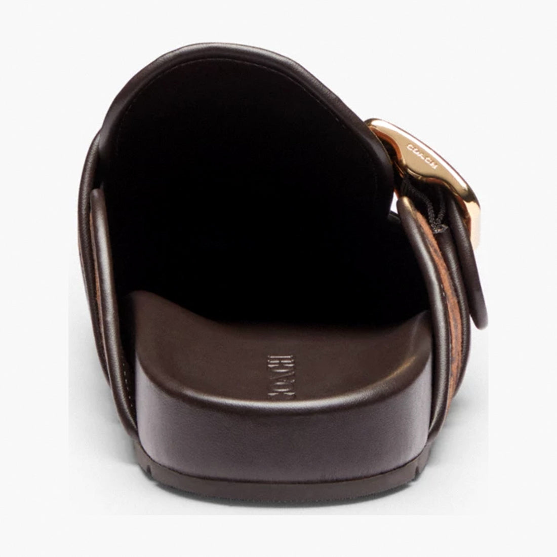 Coach Archival Buckle Clog In Signature Chenille - Truffle