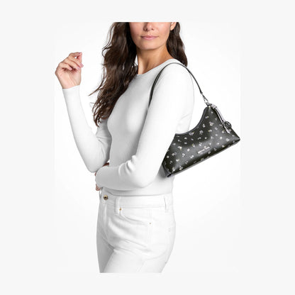 Michael Kors Sammy Small Floral Printed Convertible Crossbody Bag - BLACK