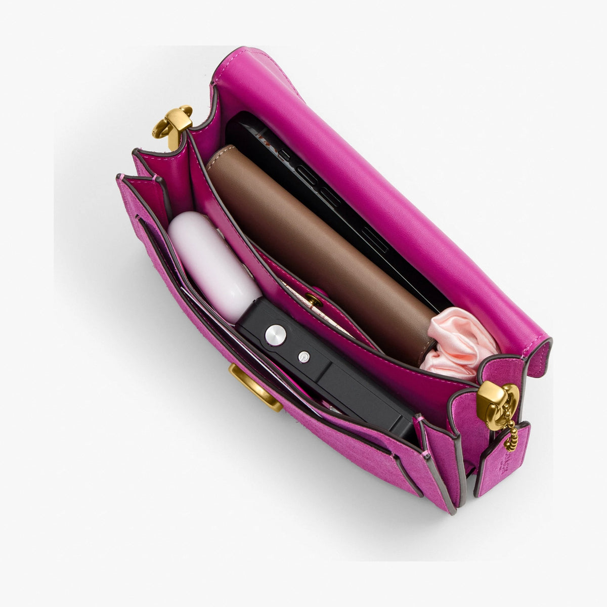 Coach Soft Tabby Shoulder Bag 20 - Brass/Magenta