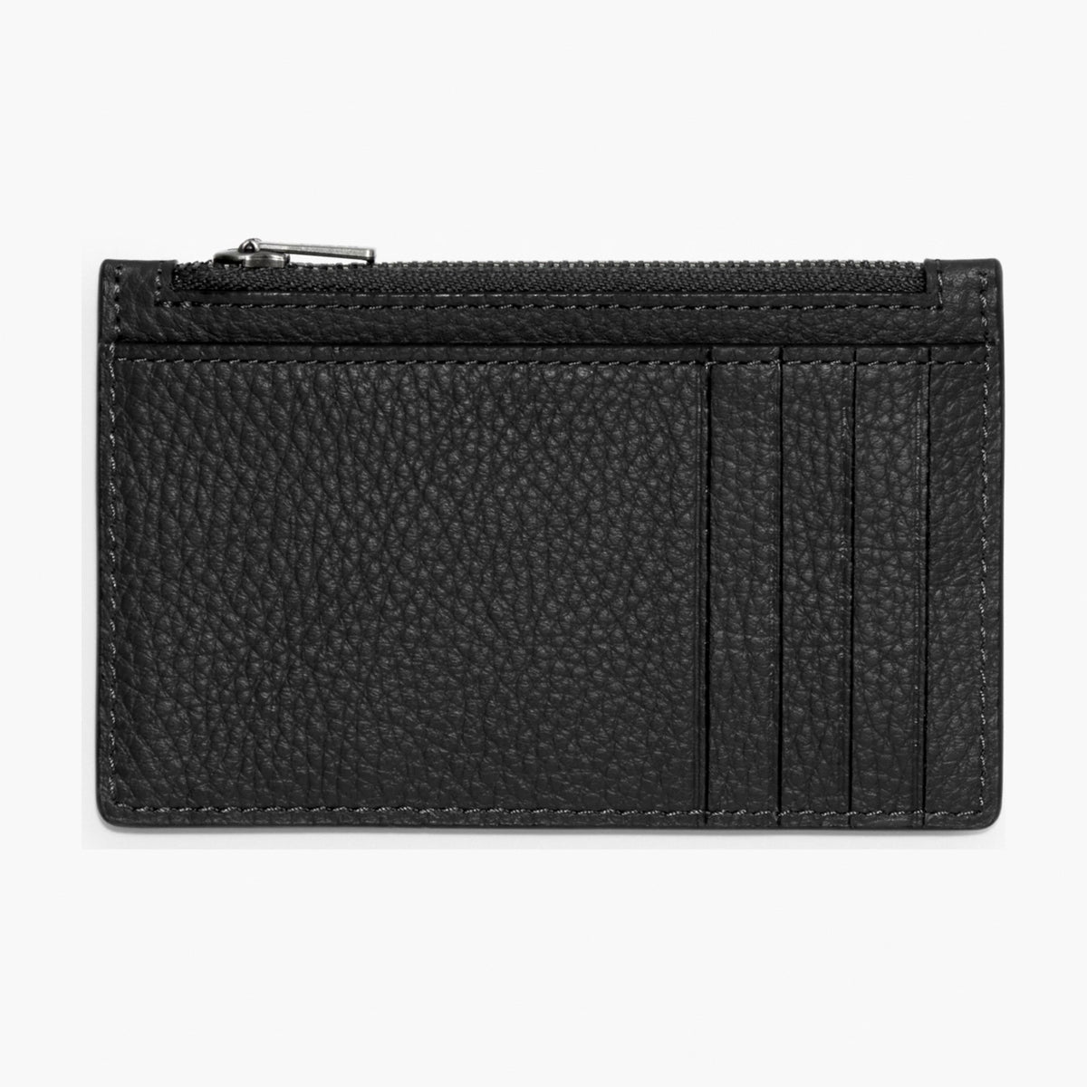Coach Zip Card Case - Gunmetal/Black