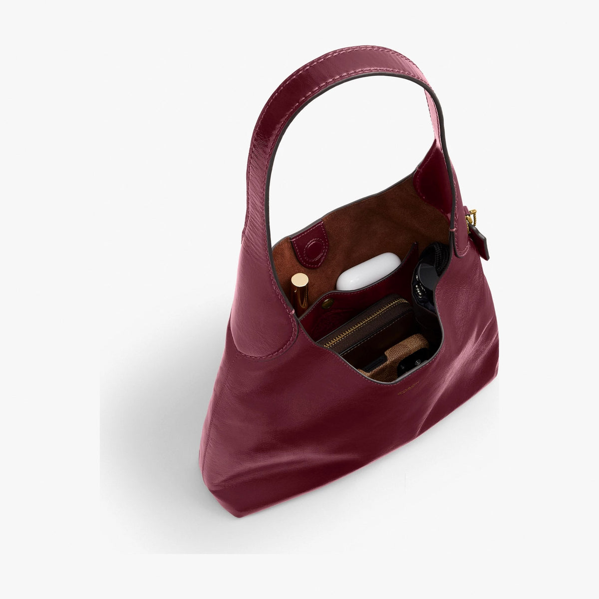Coach Brooklyn Shoulder Bag 28 - Brass/Dark Cherry