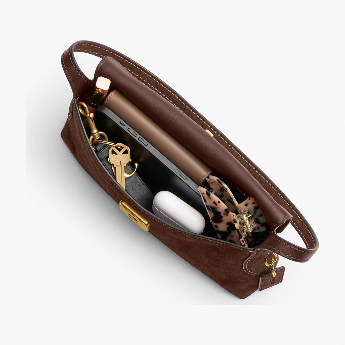 Coach Chelsea Shoulder Bag 26 - Brass/Dark Chocolate