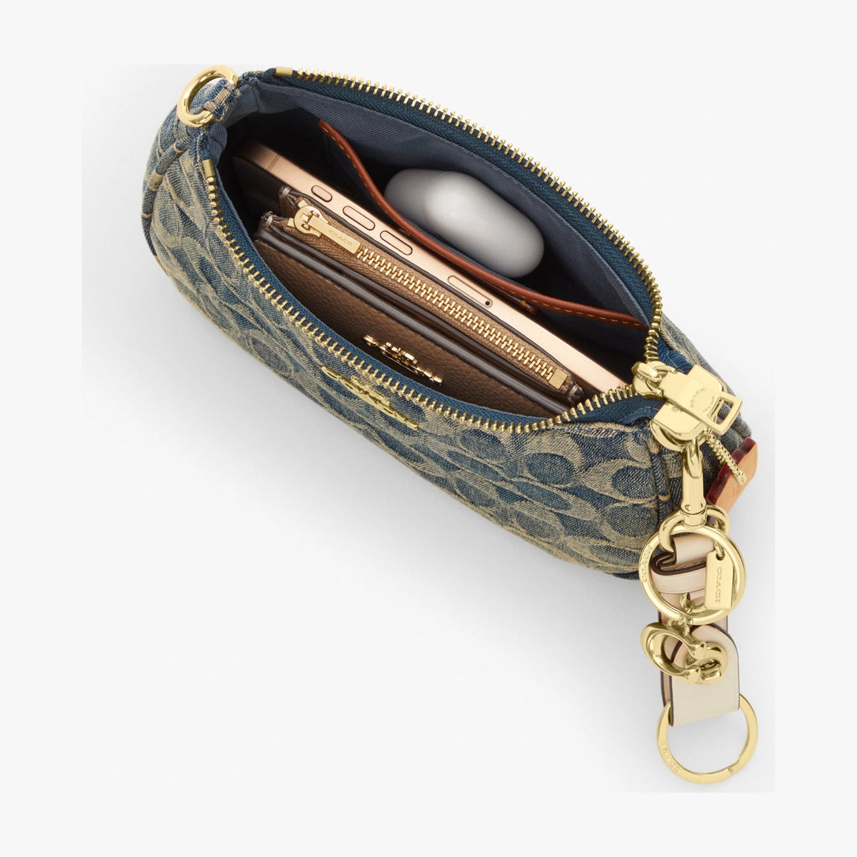 Coach Teri Mini Crossbody Bag In Signature Regenerative Cotton Denim - Gold/Denim