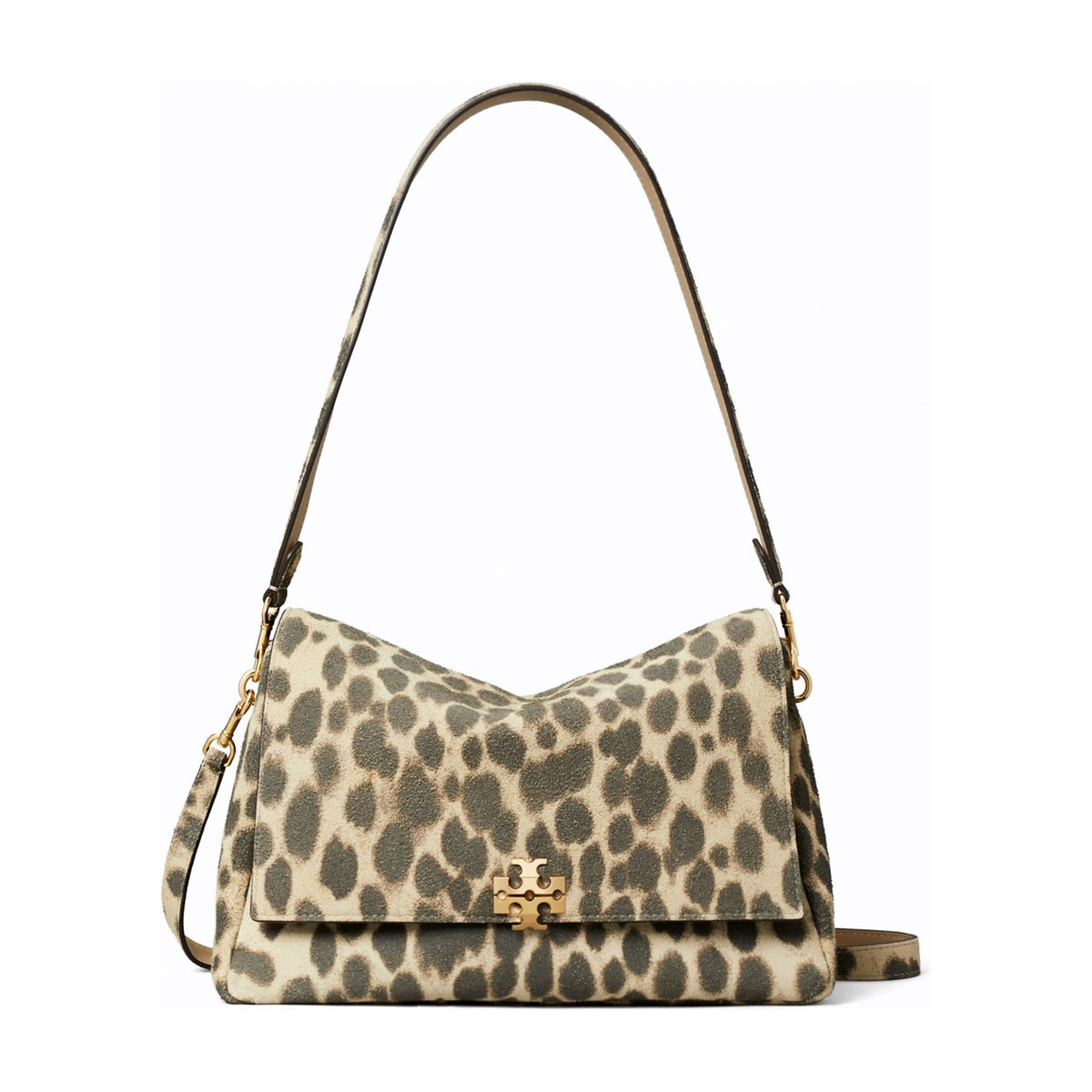 Tory Burch Charlie Suede Shoulder Bag - Cheetah Spots
