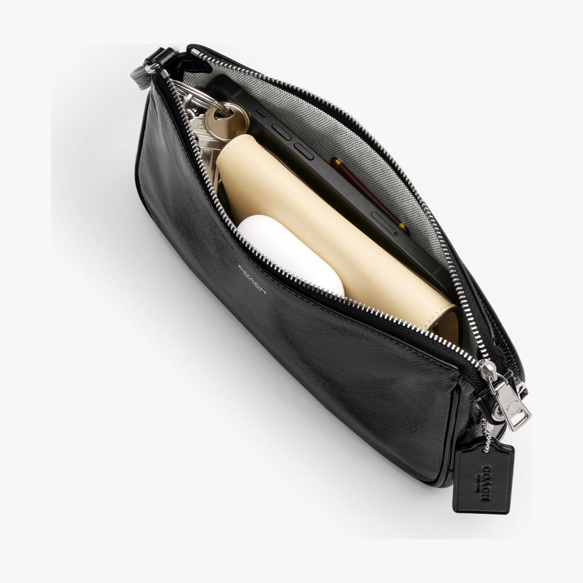 Coach Plaza Bag - Silver/Black