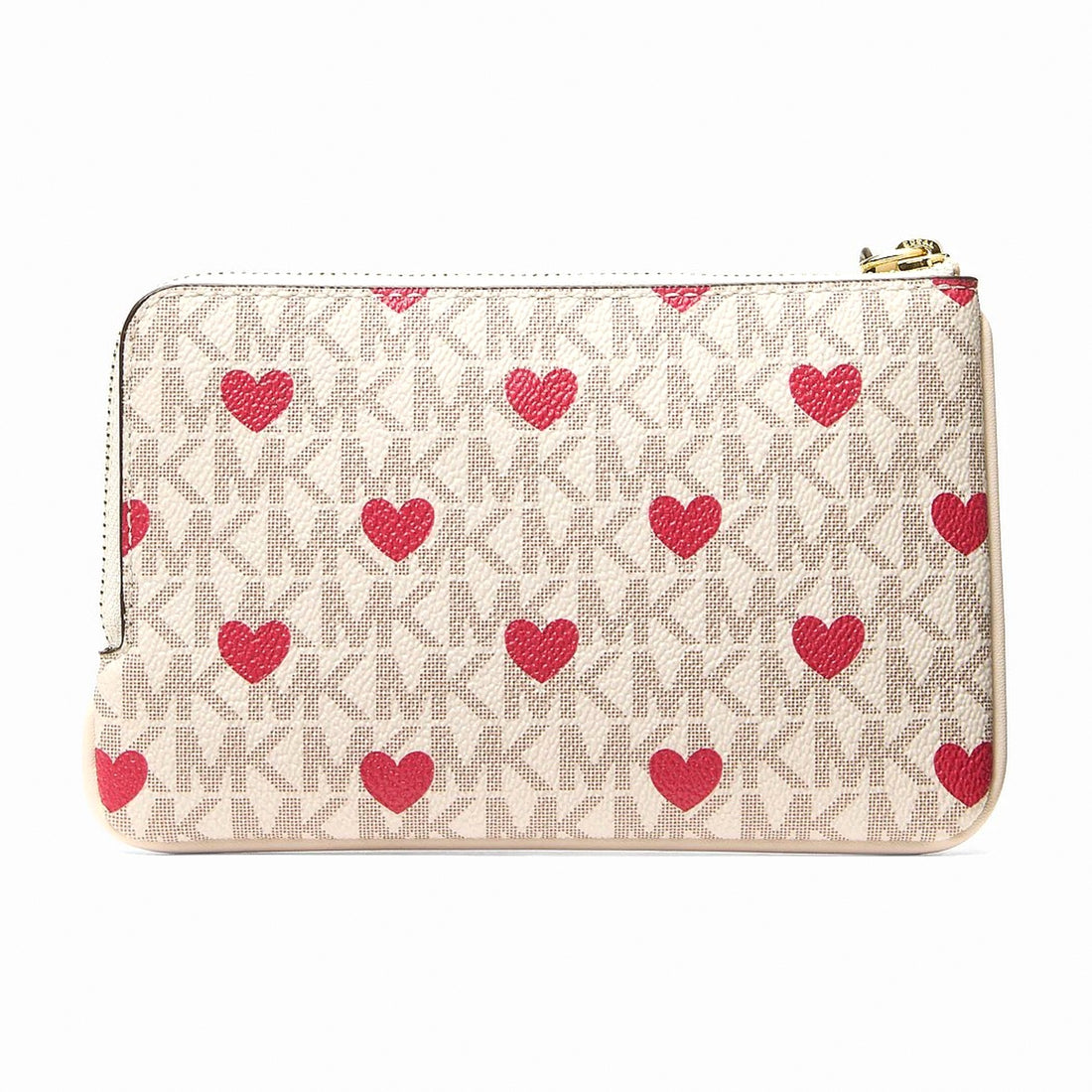 Michael Kors Jet Set Travel Small Printed Signature Logo Wristlet - LT CREAM