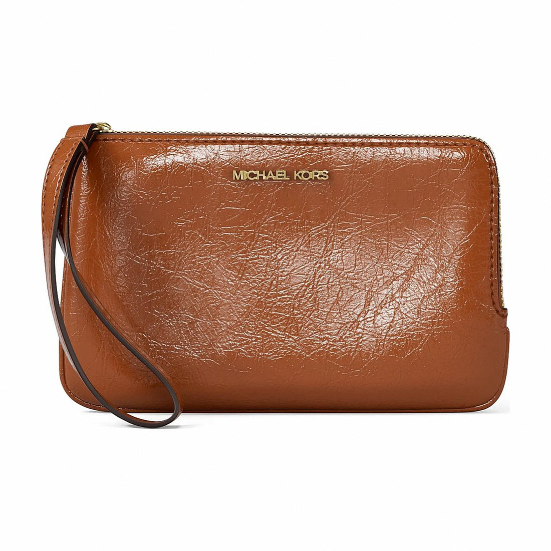 Michael Kors Jet Set Travel Small Crackled Wristlet - LUGGAGE