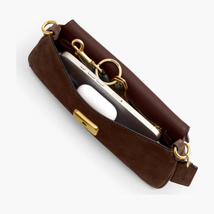 Coach Jet Shoulder Bag - Brass/Dark Chocolate