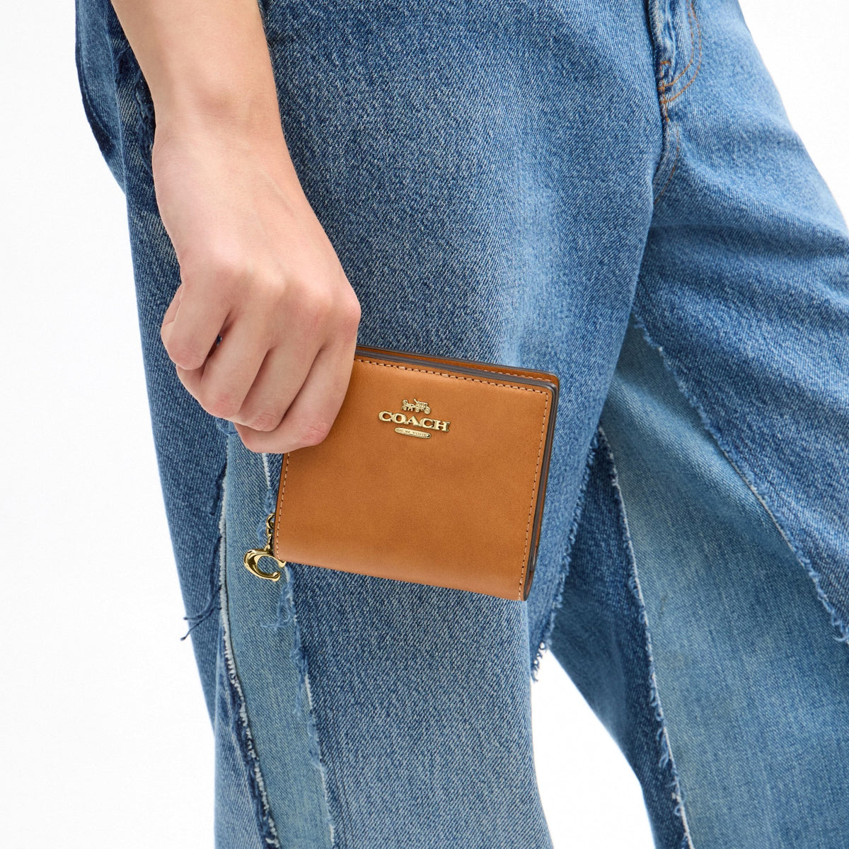 Coach Snap Wallet - Gold/Brown