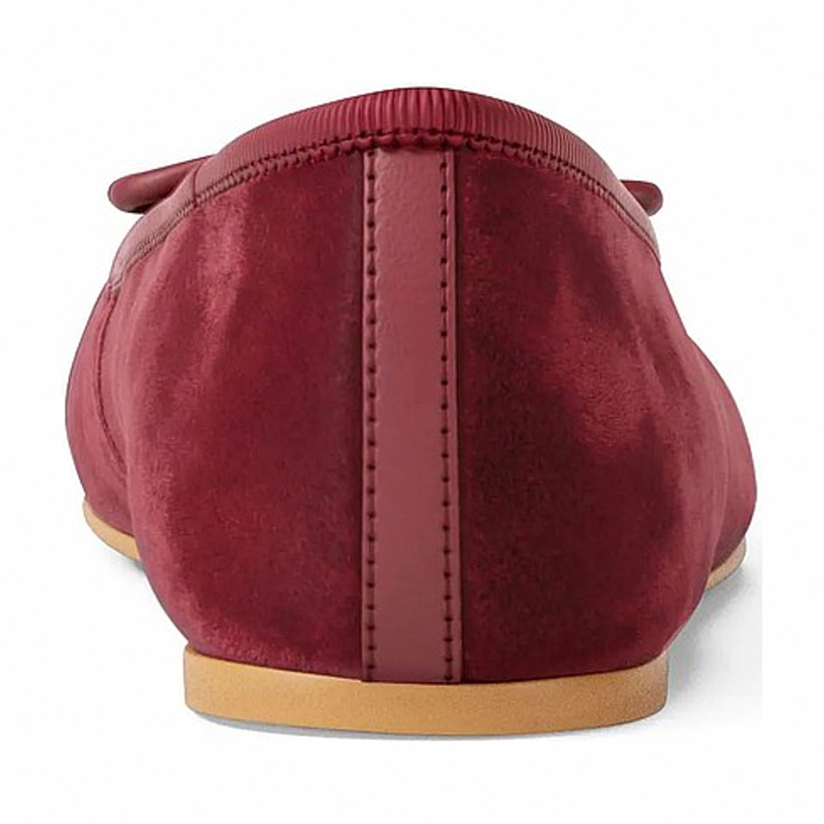 Michael Kors Savannah Logo Debossed Velvet Ballet Flat - MAROON