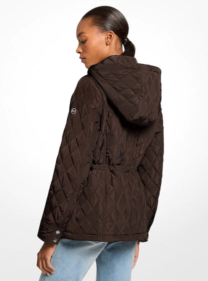 Michael Kors Quilted Jacket - CHOCOLATE