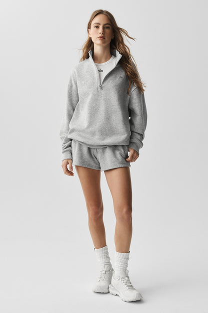 Alo Yoga Accolade 1/4 Zip Pullover - Athletic Heather Grey