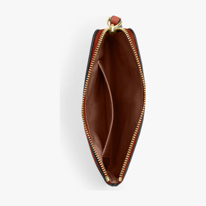 Coach Corner Zip Wristlet - Gold/Cinnamon