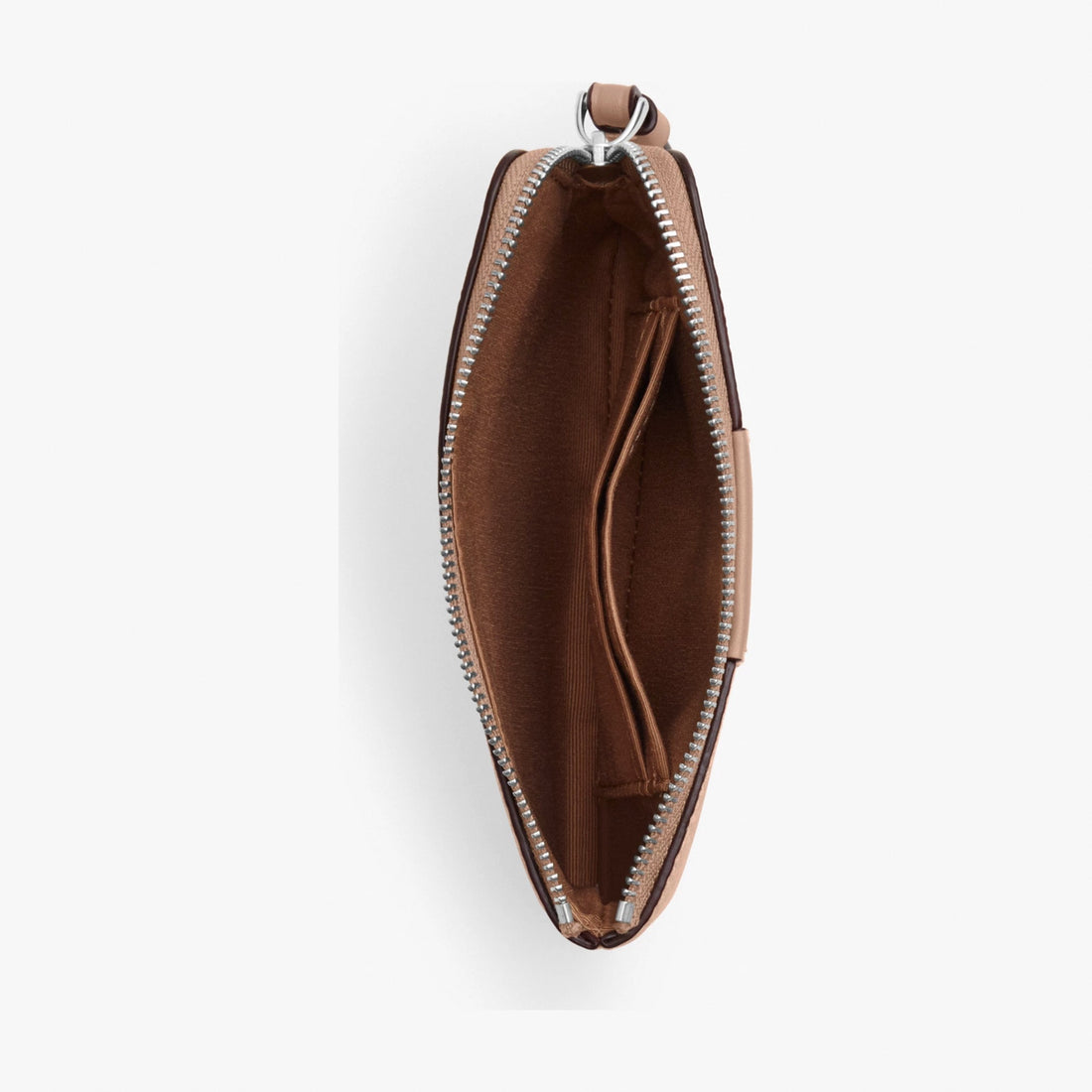 Coach Corner Zip Wristlet In Signature Canvas With Stripe - Silver/Sand/Taupe
