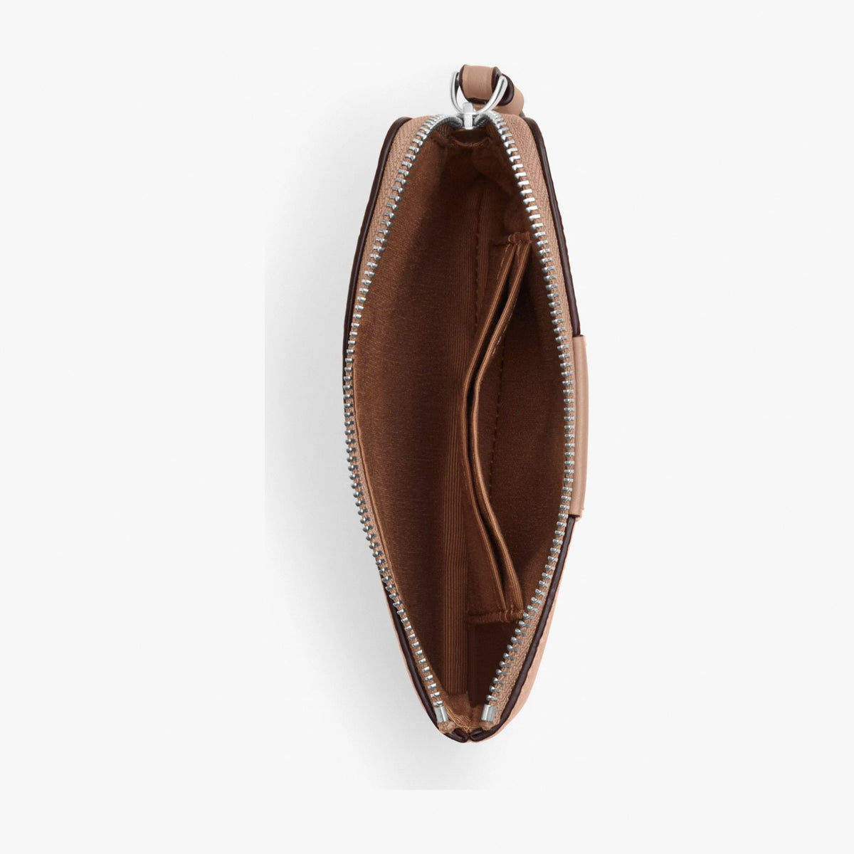 Coach Corner Zip Wristlet In Signature Canvas With Stripe - Silver/Sand/Taupe