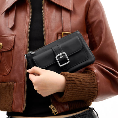 Coach Ashton Wristlet - Silver/Black