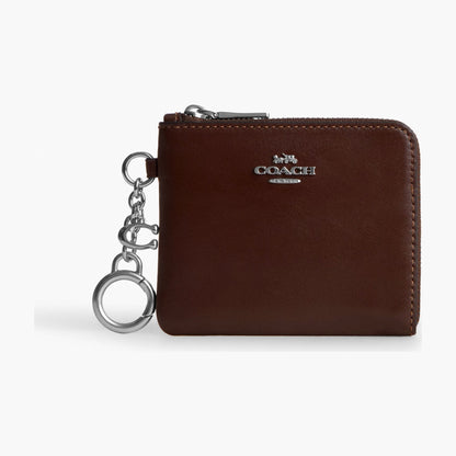 Coach Small Corner Zip Wallet - Silver/Maple