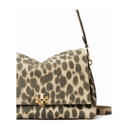 Tory Burch Charlie Suede Shoulder Bag - Cheetah Spots