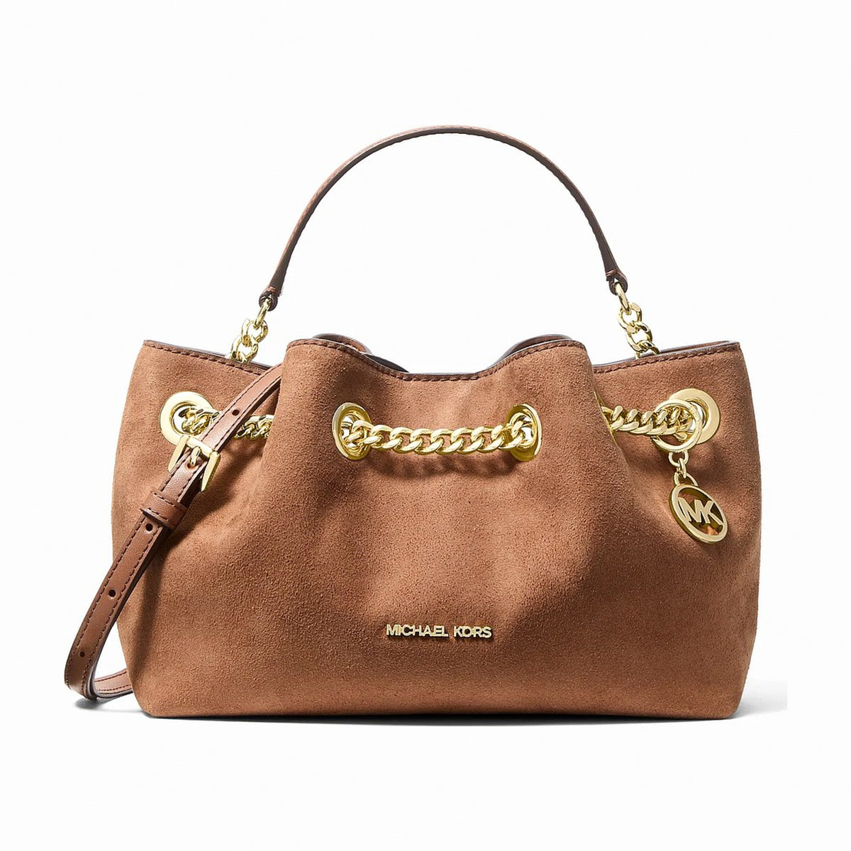 Michael Kors Mina Small Crossbody Bag - LUGGAGE