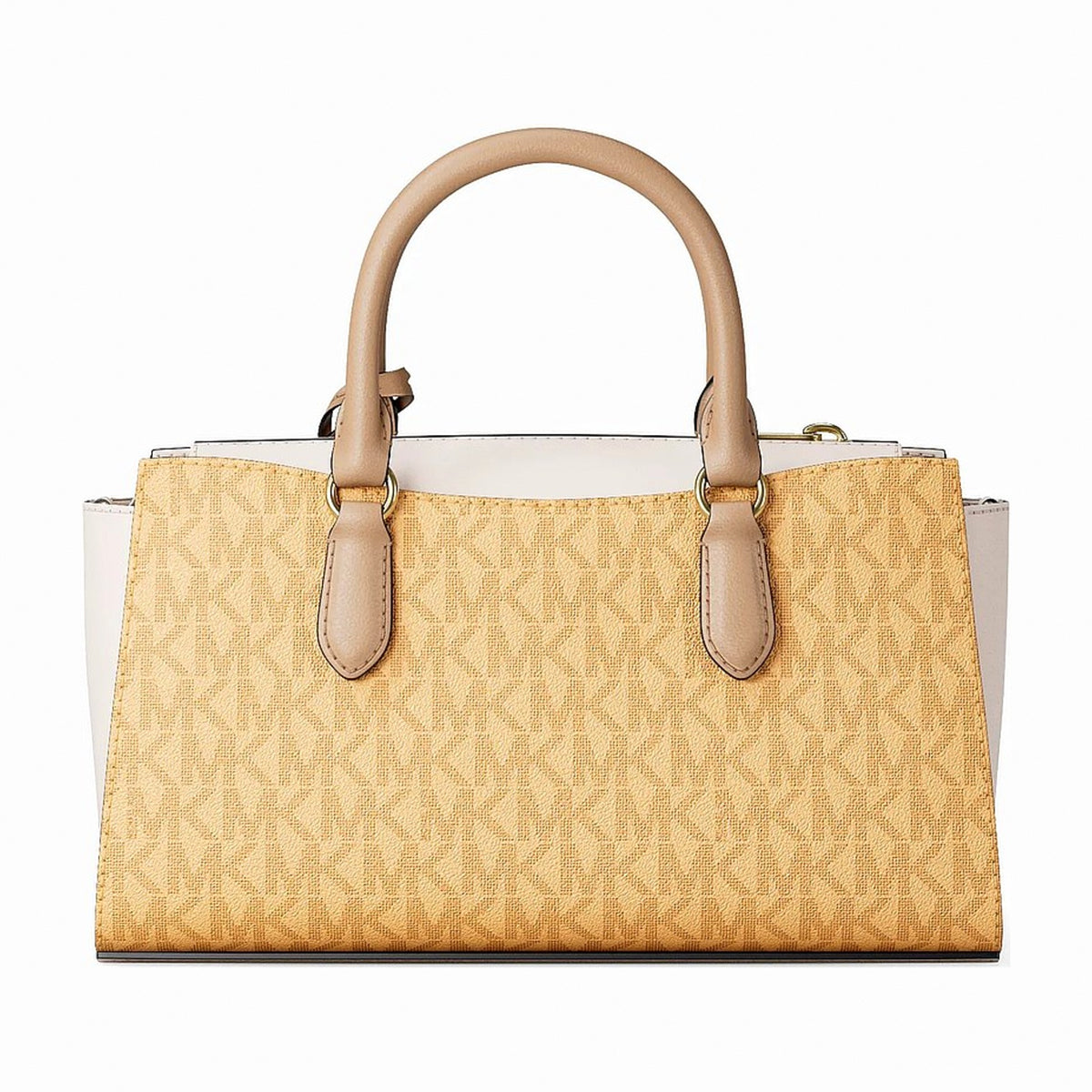 Michael Kors Arden Small Color-Block Signature Logo Messenger Bag - HONEYWHEAT MULTI