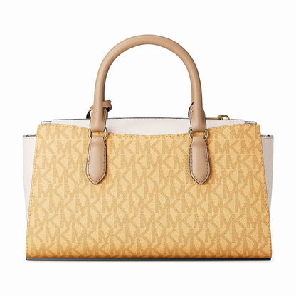 Michael Kors Arden Small Color-Block Signature Logo Messenger Bag - HONEYWHEAT MULTI