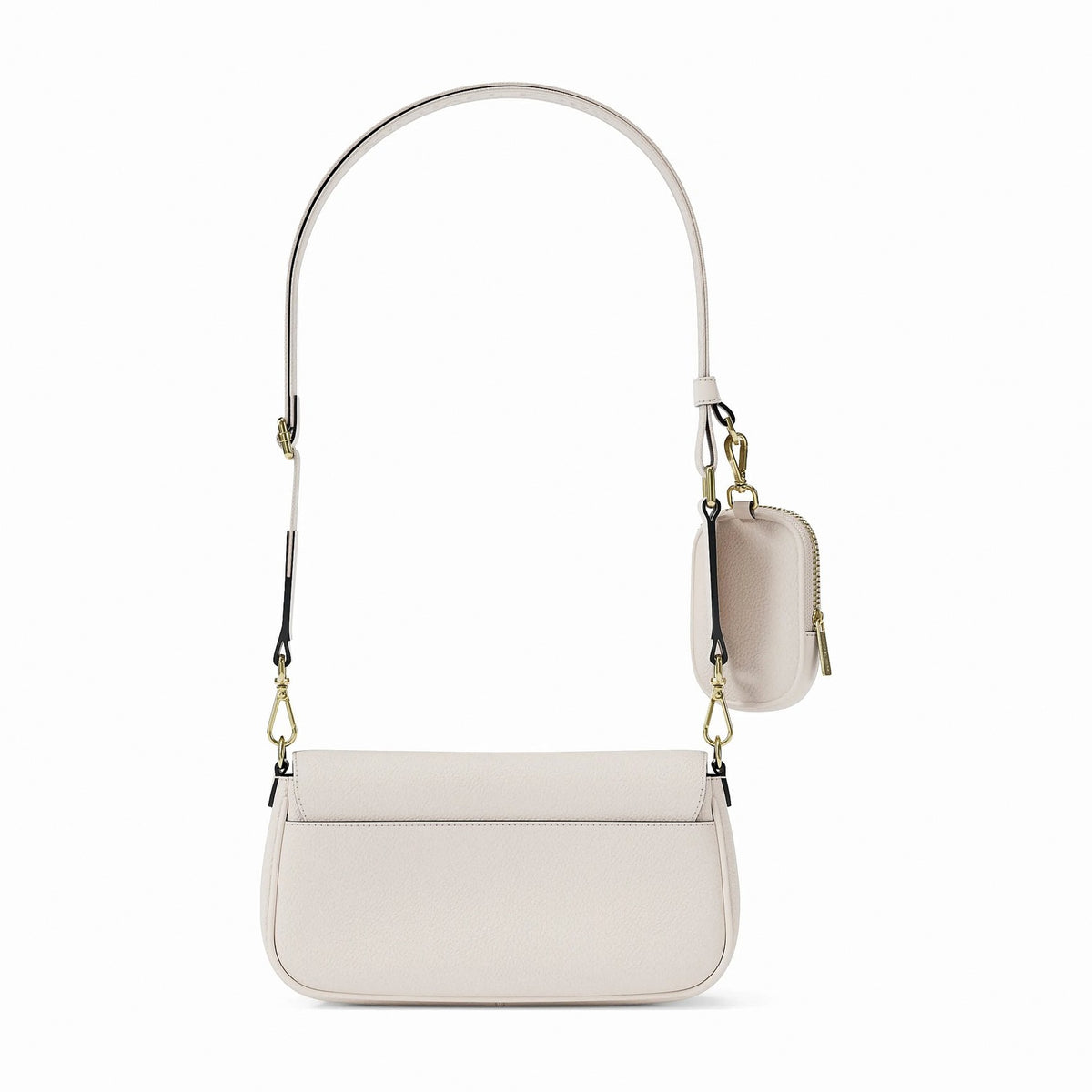 Michael Kors Jet Set Travel Small Pebbled Leather Crossbody Bag With Pouch - LT CREAM