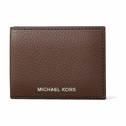 Michael Kors Cooper Pebbled Leather Billfold Wallet With Passcase - NUTMEG