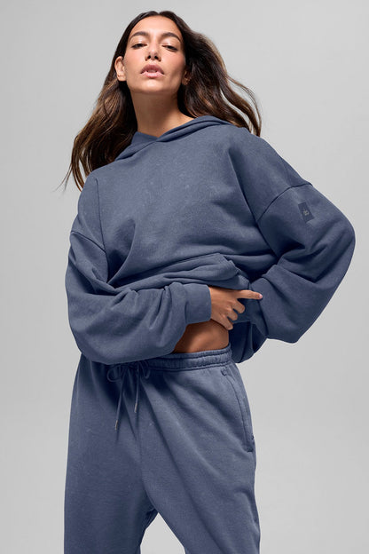 Alo Yoga Chill Vintage Wash Hoodie - Bluestone Wash