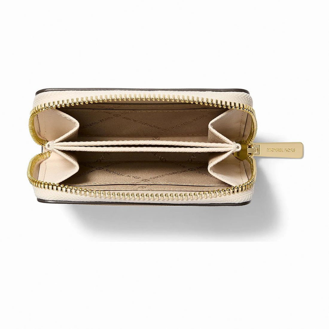 Michael Kors Jet Set Travel Medium Saffiano Leather Wallet - LT CREAM