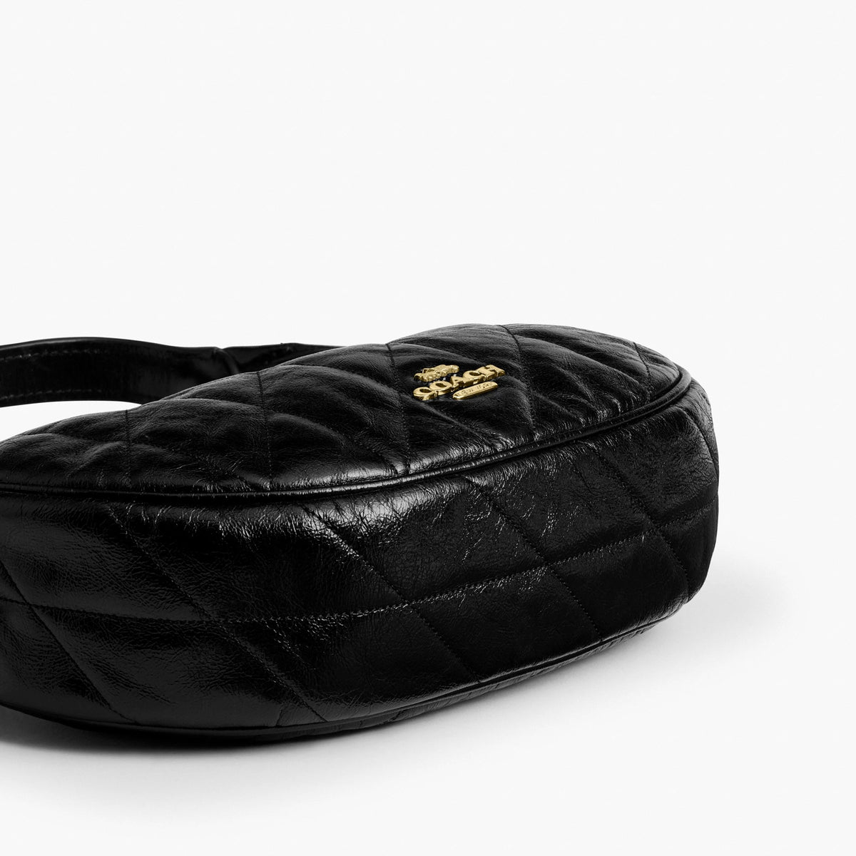 Coach Emily Shoulder Bag With Quilting - Gold/Black