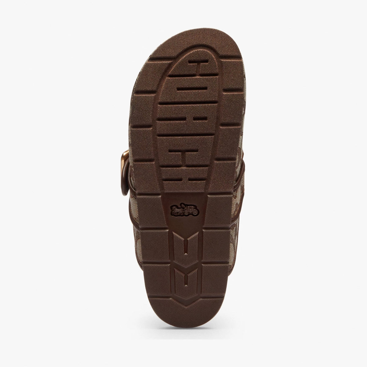 Coach Archival Buckle Clog In Signature Jacquard - Oak/Maple
