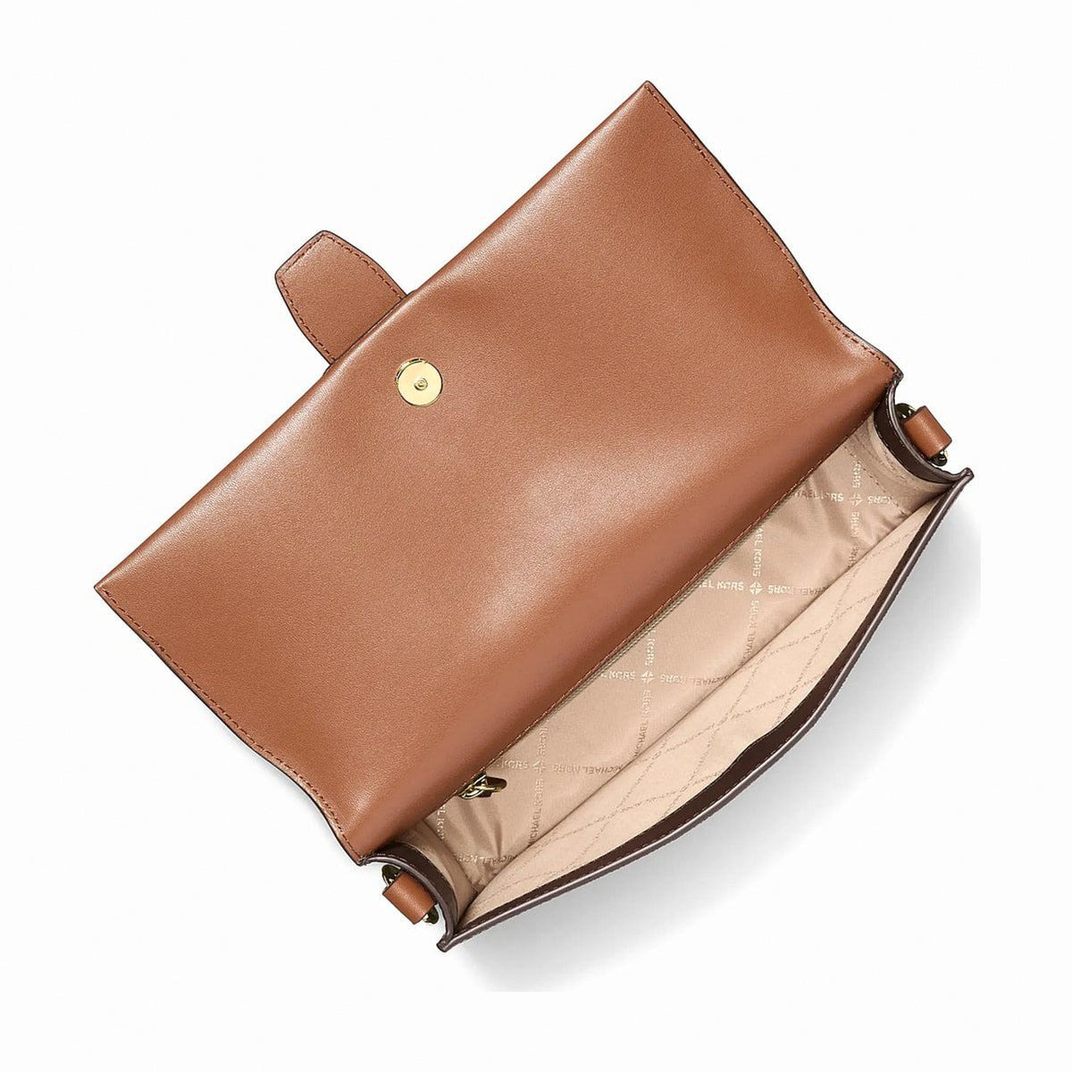 Michael Kors Greenwich Medium Signature Logo Convertible Crossbody Bag - BROWN