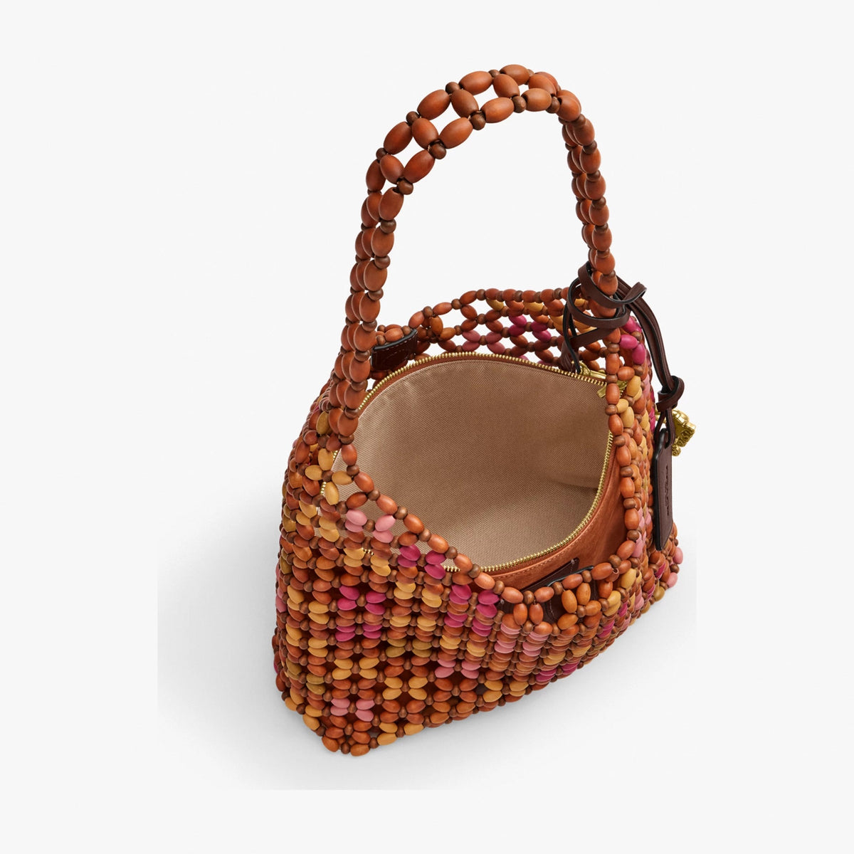 Coach Brooklyn Shoulder Bag 28 With Wooden Beading - Brass/Maple Multi