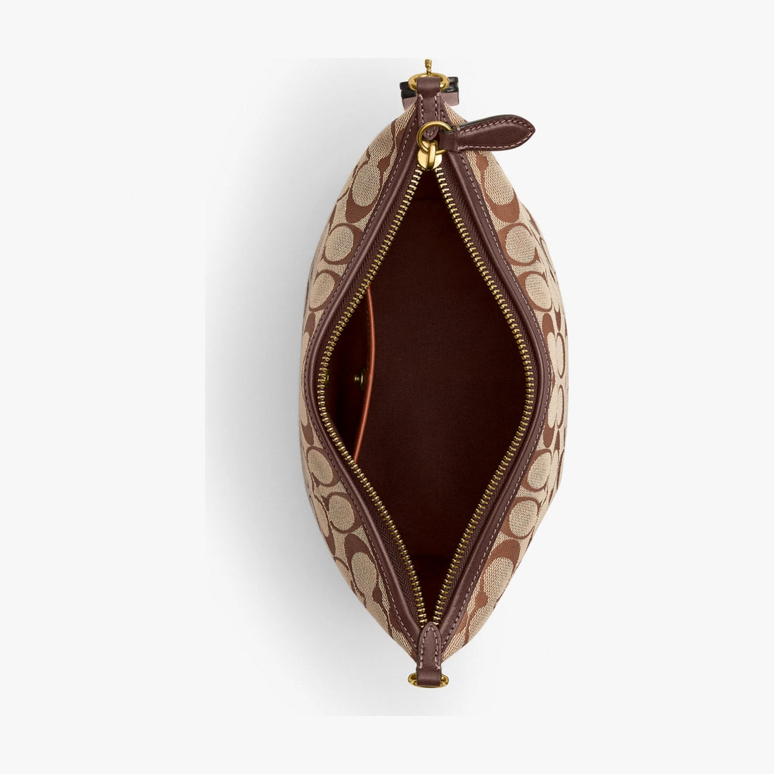 Coach Demi Bag In Signature Jacquard - Brass/Khaki Maple