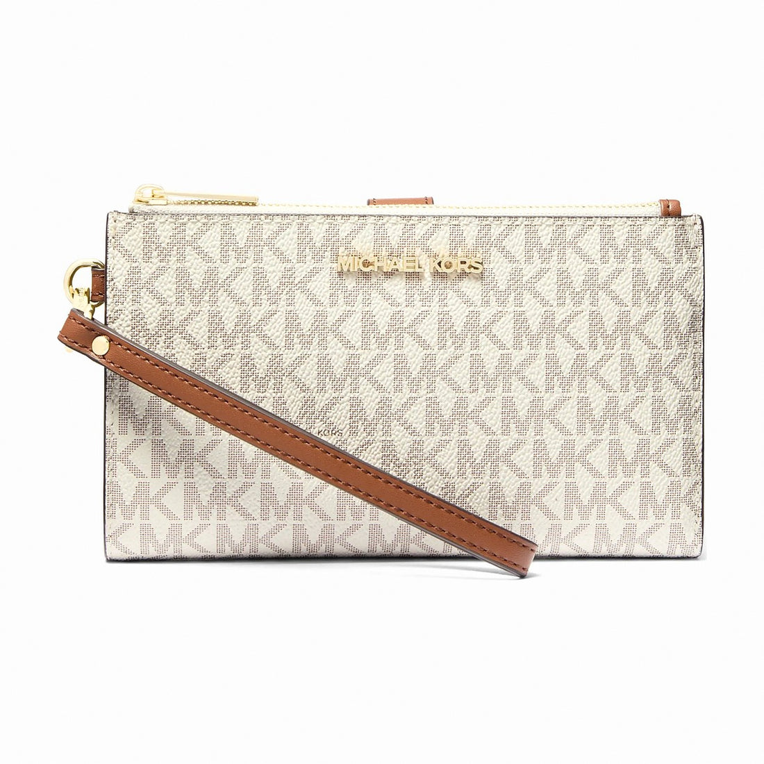 Michael Kors Jet Set Travel Signature Logo Smartphone Wallet - VANILLA