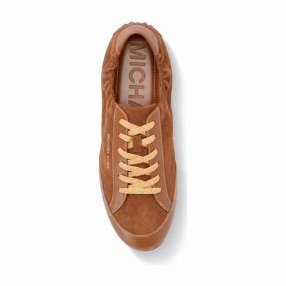 Michael Kors Susie Suede and Leather Trainer - LUGGAGE