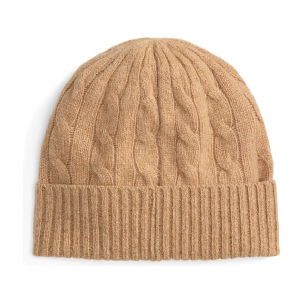 Polo Ralph Lauren Cable-Knit Wool-Cashmere Beanie - Camel